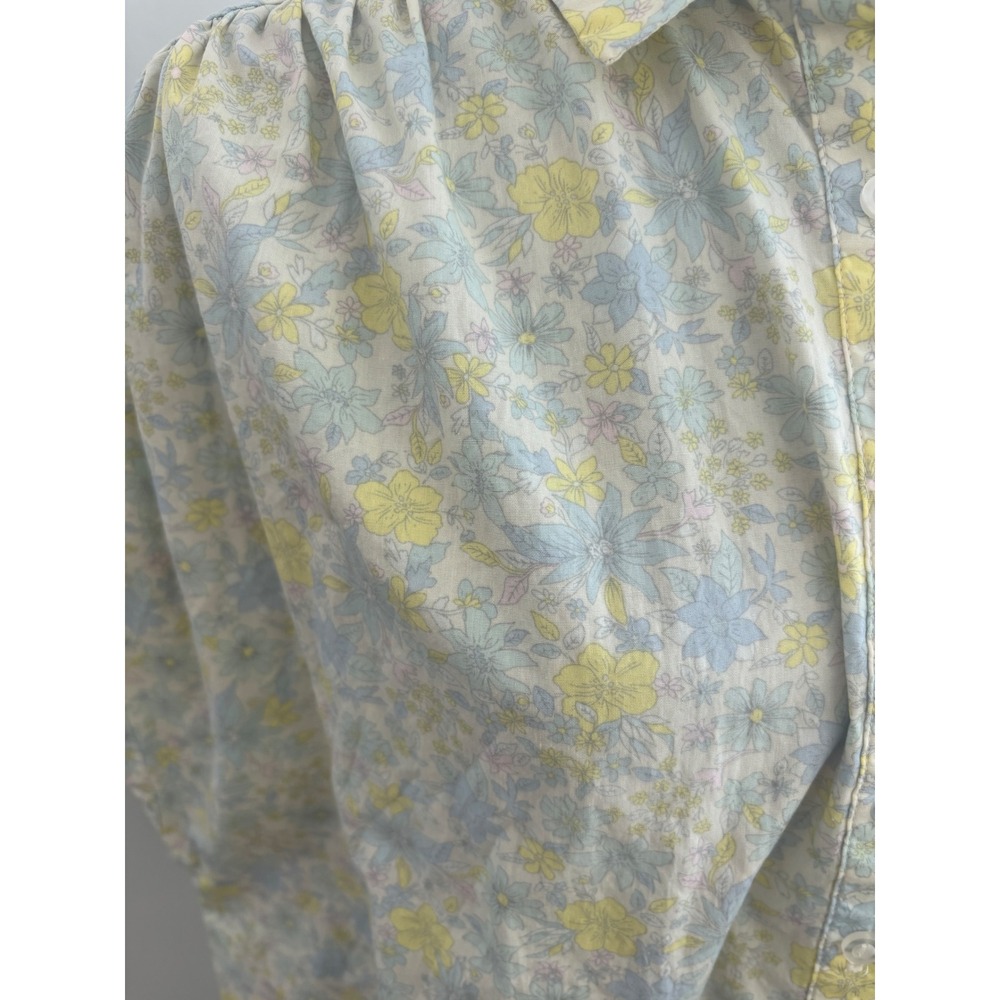 Free People Bring It Back Floral Button Down Shirt‎ small boho oversized layered - Picture 3 of 8